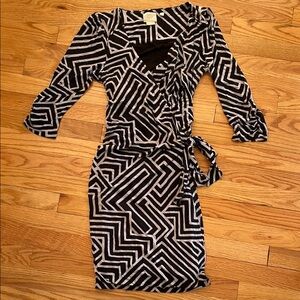 Vanessa Virginia Anthropologie Wrap Midi Dress M